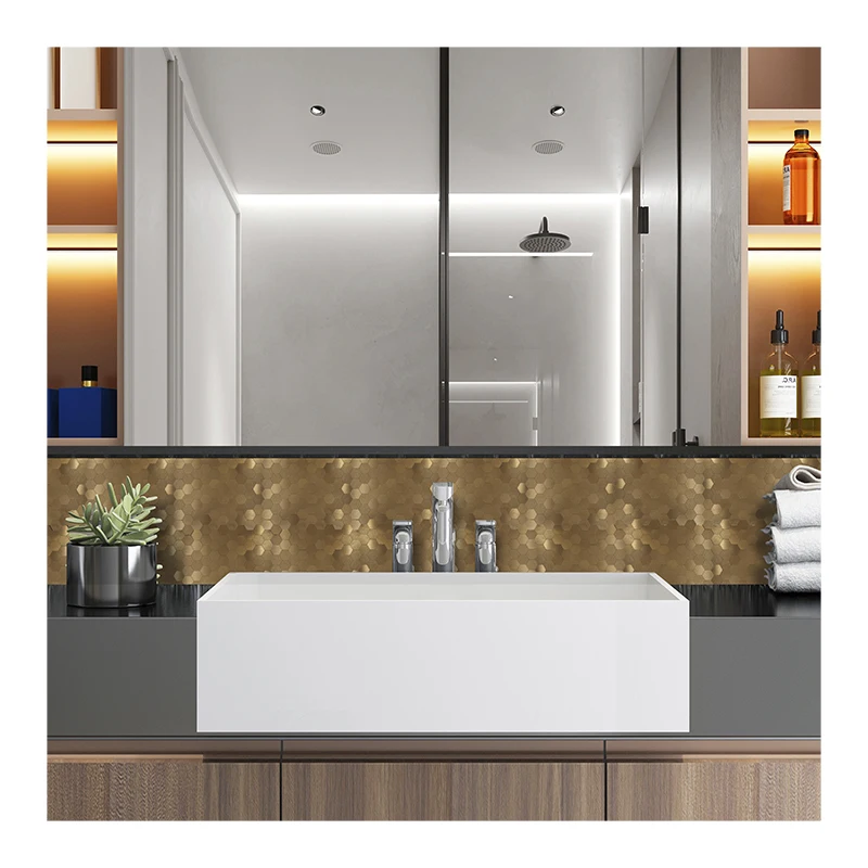 Mosaic Bathroom New Design European Antique 300*300 mm glossy surface glass mosaic tile with cheap price