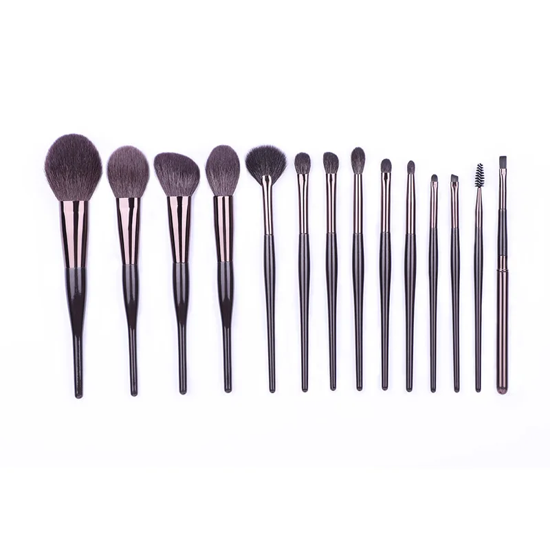 Cangzhou Manufacturer 100% Natural Goat Hair 5Pcs 7Pcs 9Pcs 12Pcs 15Pcs Cosmetic Brush Set