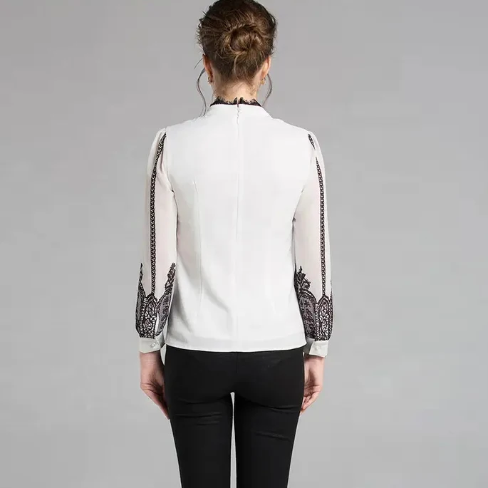 lady fashion design nice quality long sleeve muslim blouse