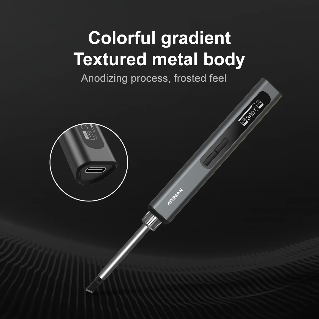 ATuMan 65W Mini Type-c Charging Soldering Iron Pen Wireless Electric Portable Soldering Iron Powered Usb Soldering Iron kit