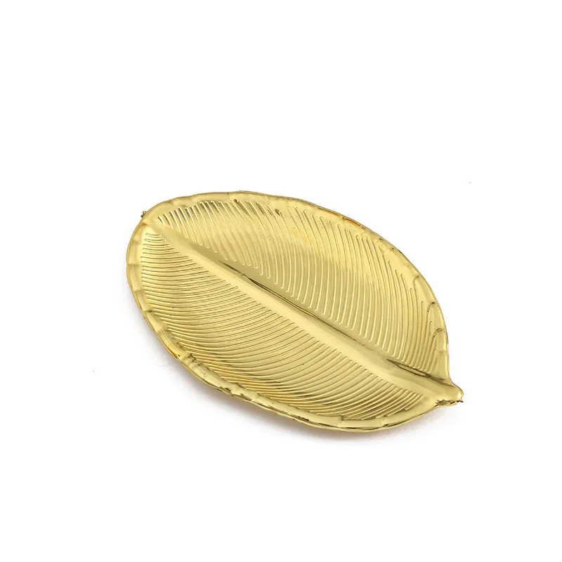 Golden leaf candy storage tray home desktop decoration jewelry key tray tray