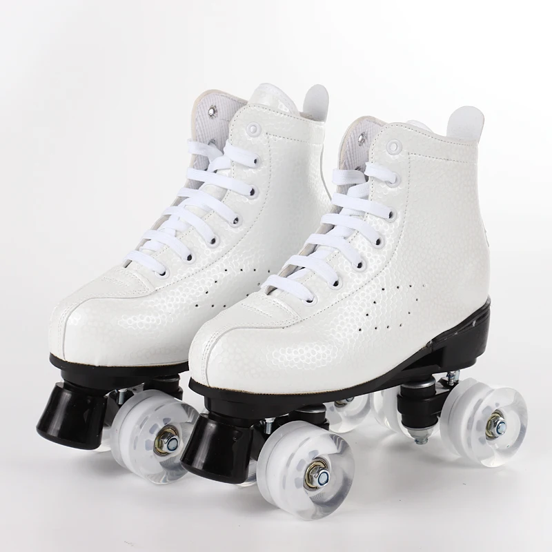 2021 new big wheel skates four wheels suede quad roller skate