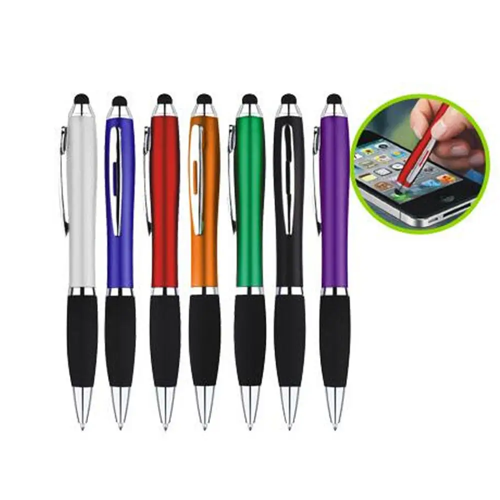 Custom Logo Promotional Handy Stylus Ball Pen Plastic shell Touch Screen Ballpoint Pen