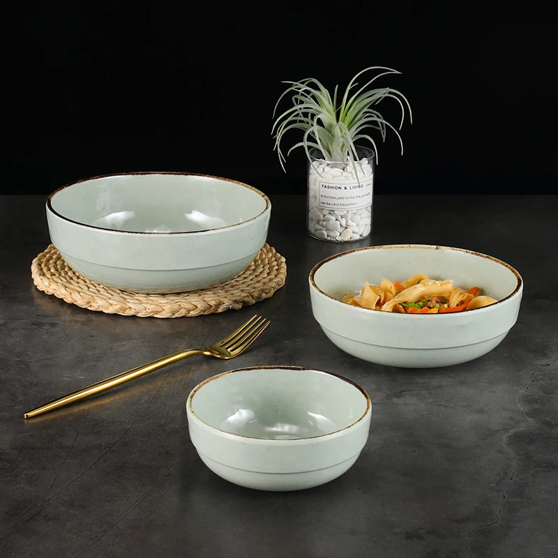 Noodle Bowl Melamine Reusable Plastic Tableware Full Dinnerware Set Manufacturer Plato Melamina Rice Bowl