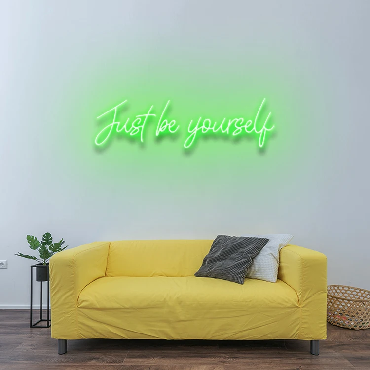 Koncept Drop Shipping 36inch Just be yourself  led light letter Neon Light Advertising Custom LED Neon Sign