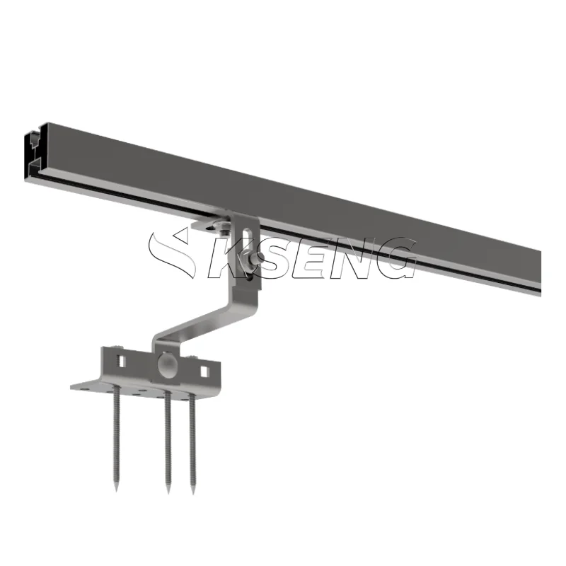 Kseng Aluminum Solar Roof Mounting Bracket Framed PV Modules Rooftop Installation System for Solar Panels