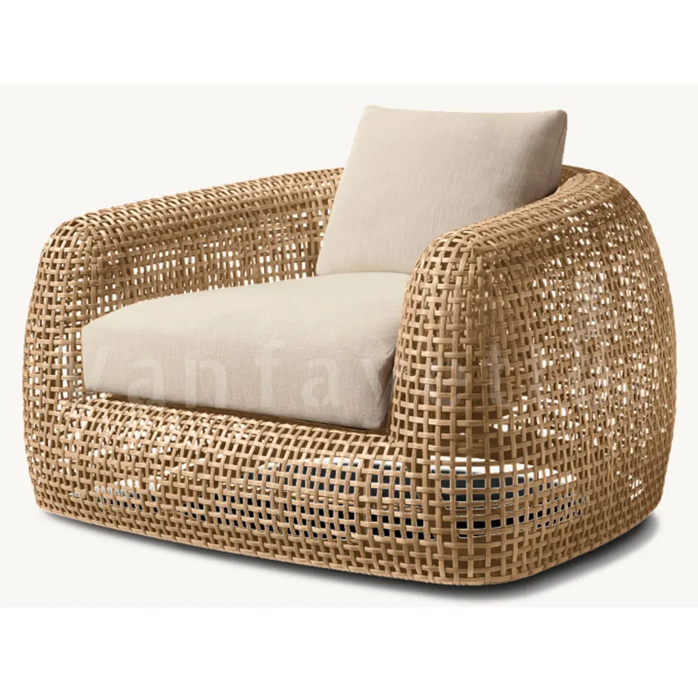 Freniy Comfy Large Outdoor Furniture Lounge Set Garden Sofa Cane Couch Corner Garden Lounge Set Outdoor Corner Couch