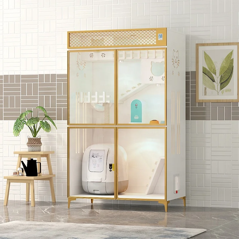 Factory new design luxury wooden material cat house wooden in door for Cat