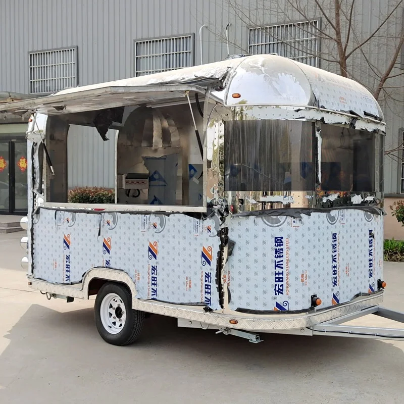 Полностью оборудованные мобильные пищевые трейлеры BBQ Airstream и винтажные для продажи мини-трейлеры пиццы кофе