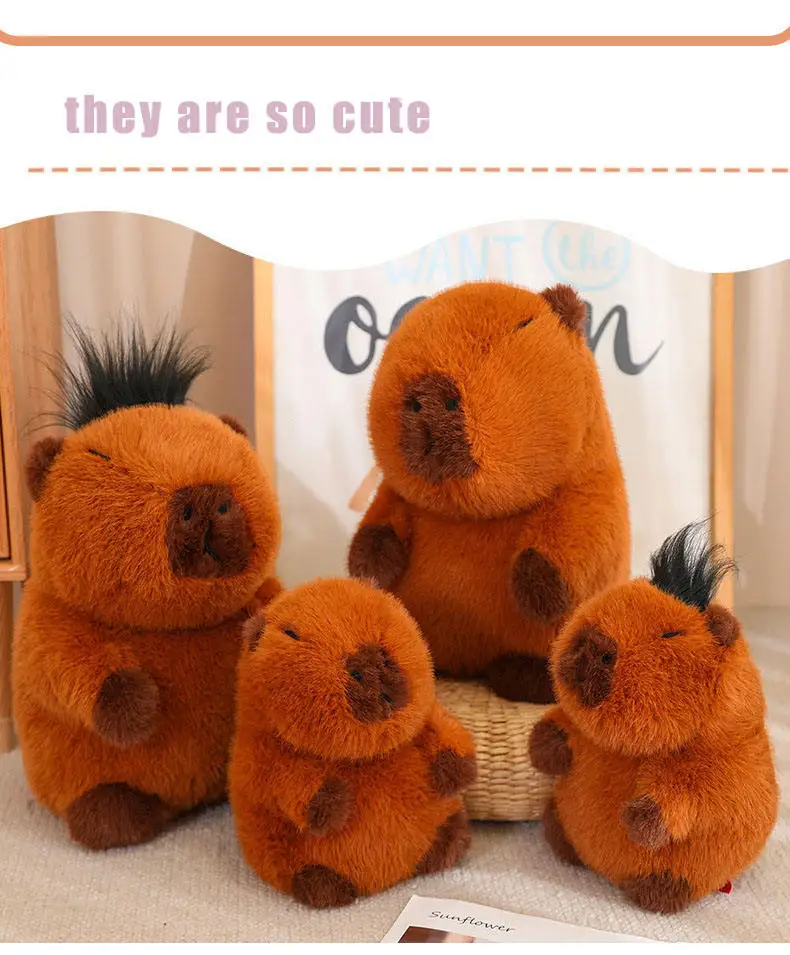 Capybara Plush Toys For Children Men And Women Universal Pillow Soft Soothing Capybara Dolls