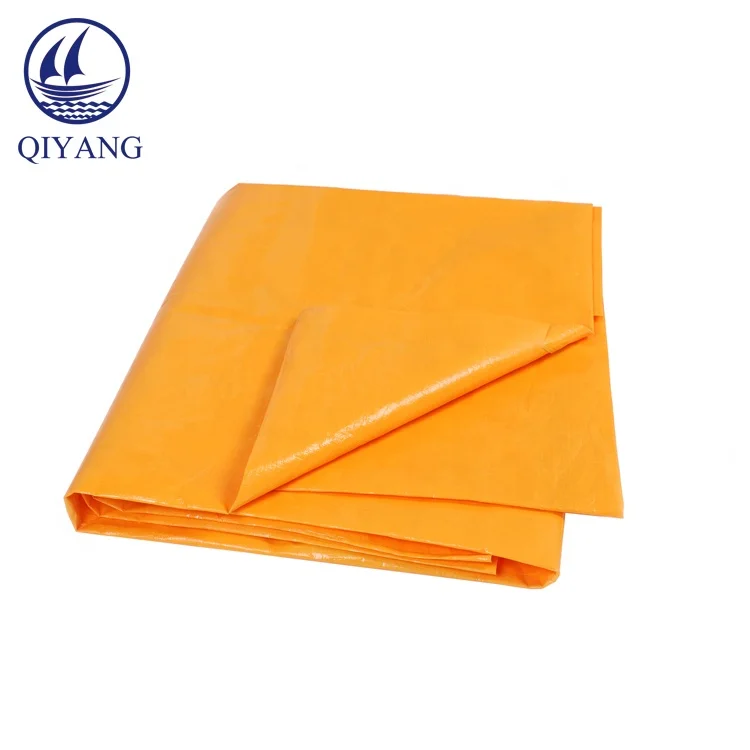 
Orange Waterproof Tent Tarp PP Coated Custom Plastic PE Tarpaulin Woven Fabric for Truck Cover 