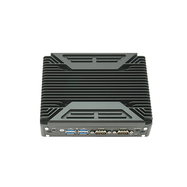 Factory Cheapest  Fanless Mini Computer Dual Core i5 5300U with 2xRJ45 10/100/1000 Mbps 2xRS232 Mini Industrial PC