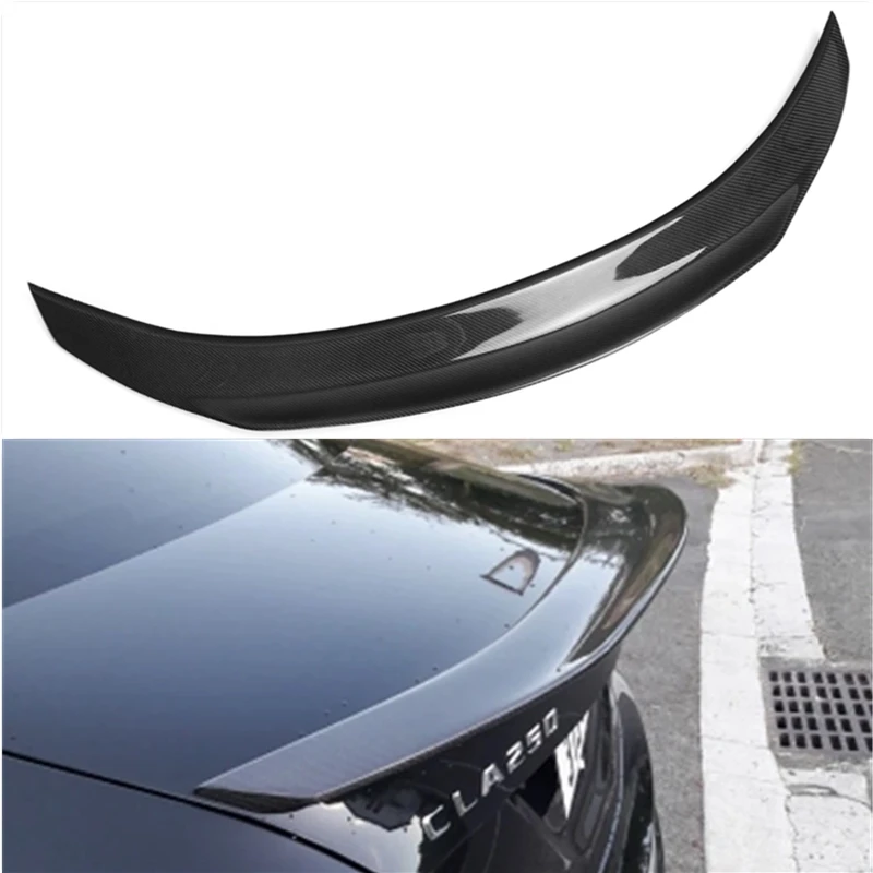 PSM Style Rear Spoiler Real Carbon Fiber Spoiler For Mercedes Benz CLA Class W117 Car Trunk Boot Spoiler 2013-2019