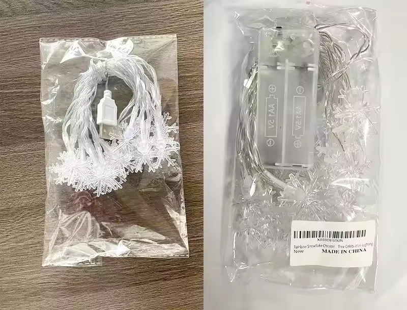 Световая гирлянда со снежинками 3 м