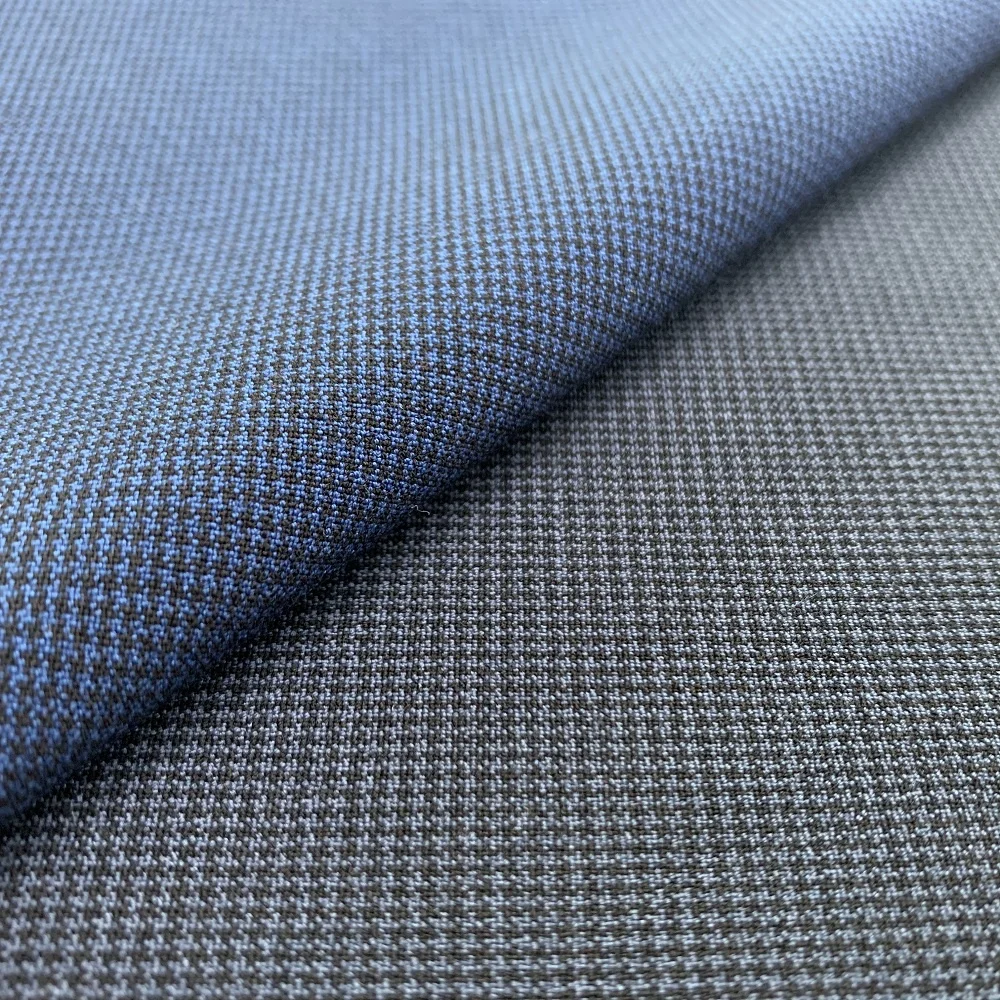 High Quality Check 73%polyester 23%rayon 4%spandex Plain Dyed Woven Stretch Fabric For Fashion Suitings