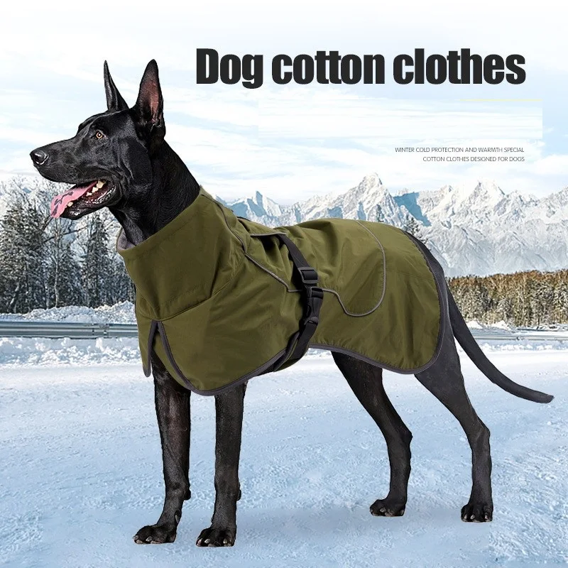 Pet cloth Big Dog Clothes Winter Warm Pet Vest Jacket Waterproof Dog Coat Clothes For Large Dog Golden Retriever Labrador Cloth