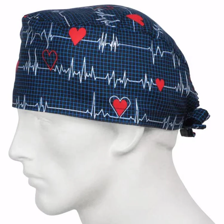 Medical Scrubs Cap Hospital Doctor Nursing Cap Breathable Cotton Dentist Pet Vet Lab Surgical Cap Hospital Hat