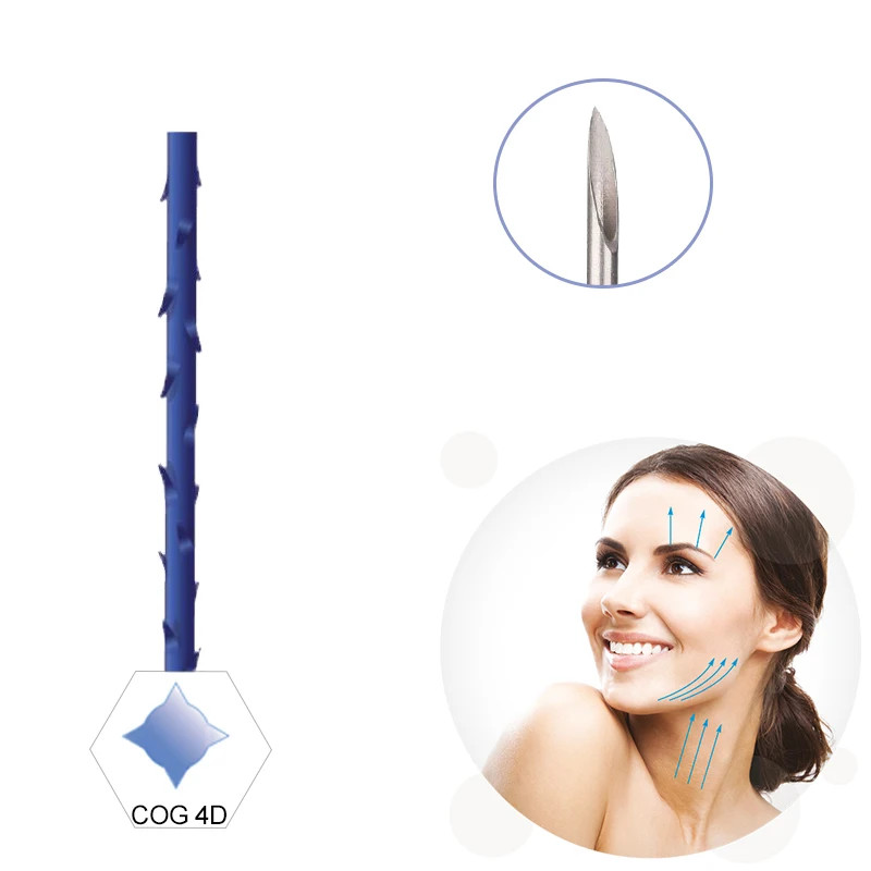 Лидер продаж, 4d 18 г 21 г, тупый Тип ПДО, резьбовой подъемник с иглой cannula для лифтинга лица