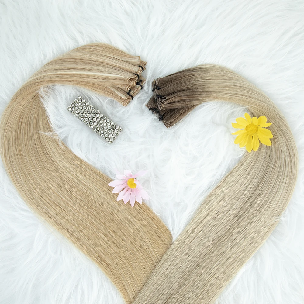 LeShine 2023 Invisible 100% Human Hair Extension Natural Straight Genius Weft Thick Ends Flat Genius Weft