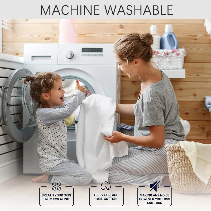 Single Bed Private Label Printed 100% Cotton Baby Cot Sheet Crib Roll Bedding Dust Proof Waterproof Mattress Protector Cover