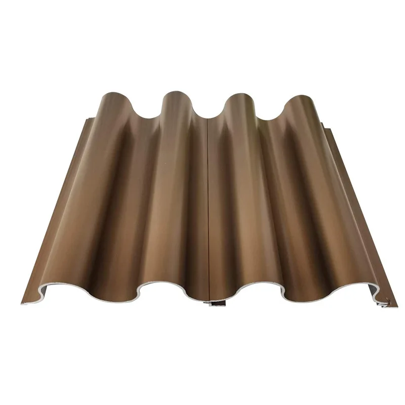 Выпуклая волновая алюминиевая профильная гофрированная облицовочная металлическая стеновая панель для строительства
