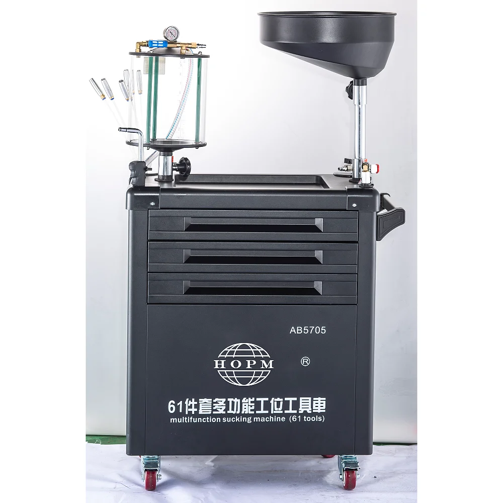 Car Accessory Black Color 10L Capacity Pneumatic Oil Extractor Waste Oil Changer Drainer with 61pcs Multifunctional Sucking Tool