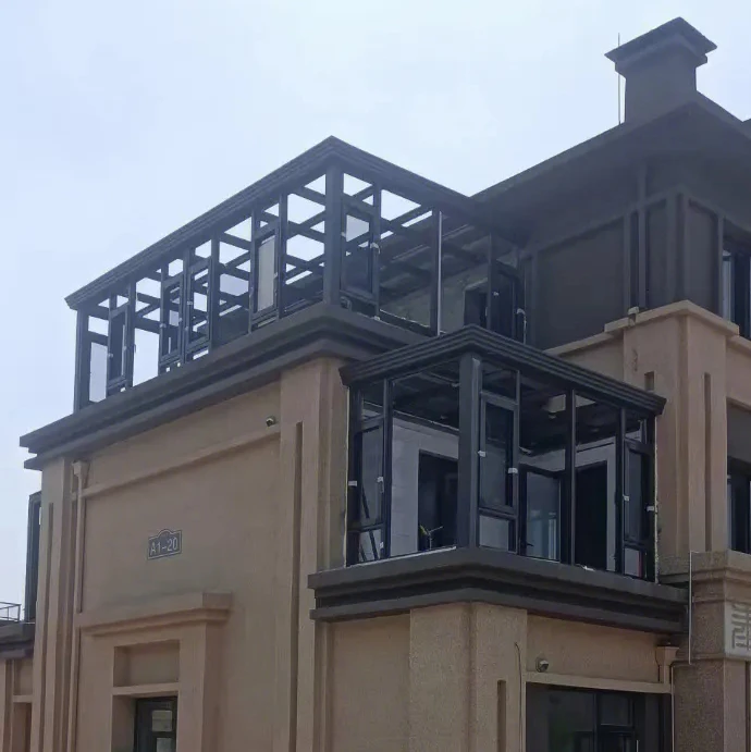 Sun protection sheet for house Conservatory customized Greenhouse Triangle roof sunrooms with sliding windows