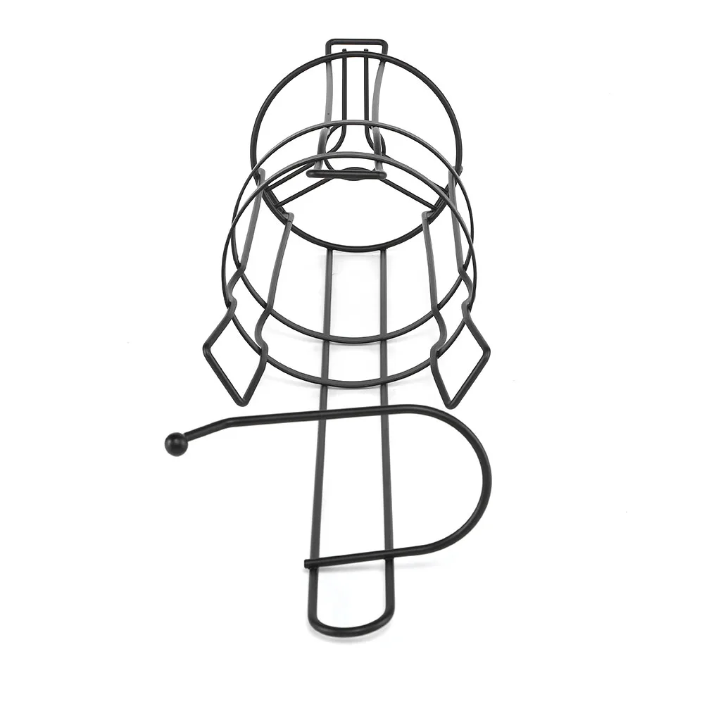 Good Price Bathroom Kitchen Hotel Black Metal Wire Holder Standing Toilet Tissue Paper Roll Holder With Handle