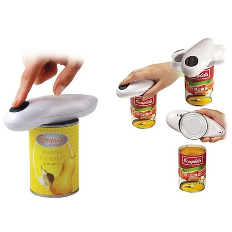 Handheld One Touch Jar Opener Home Kitchen Electric Automatic Can Tin Opener