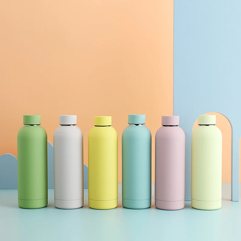 Stock Flask Sports Water Bottle vacuum flask stainless steel water bottle with New Narrow  Lid