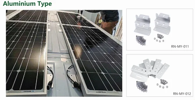 ABS Plastic Or Aluminum Corner Bracket Solar Motor Home Yacht Support System