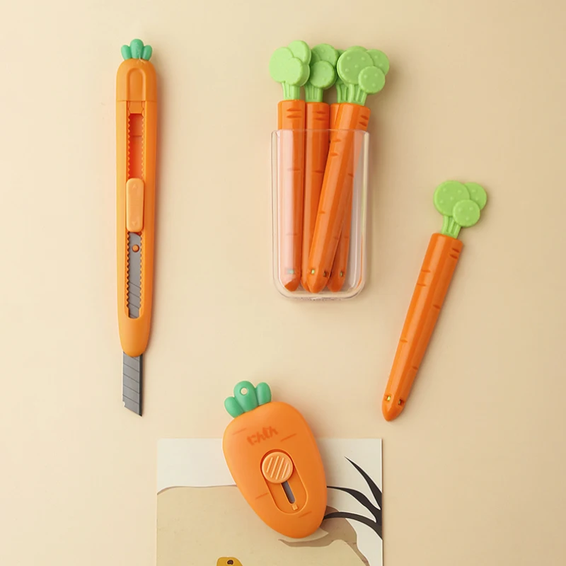 Home Multi-functional Carrot Cartoon Utility Knife Magnet Fridge Sticker Creative Household Decors Accessory