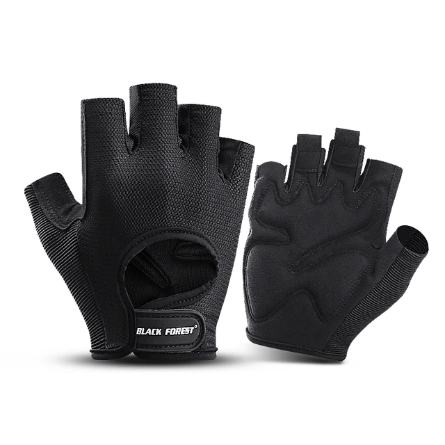 Spot OEM ODM Summer Half Finger Gloves Fitness Mitten Comfortable Shockproof Non-Slip Breathable Barbell Dumbbell Riding