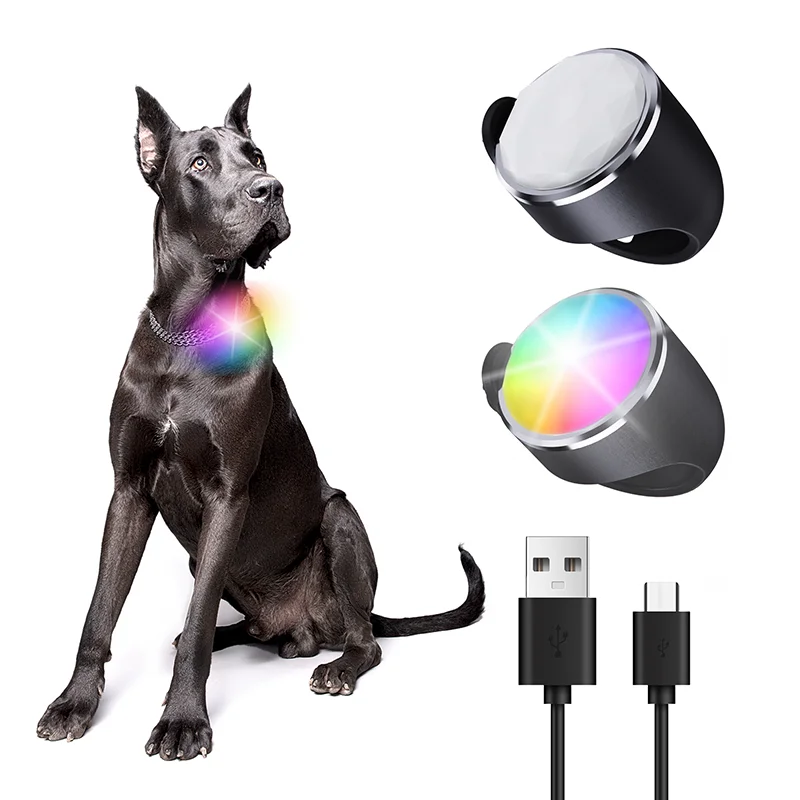 BSCI Factory Audit UMIONE Gems Diamonds Shape USB Rechargeable Safety LED Light Up Pet Collar LED Pendant For Dog