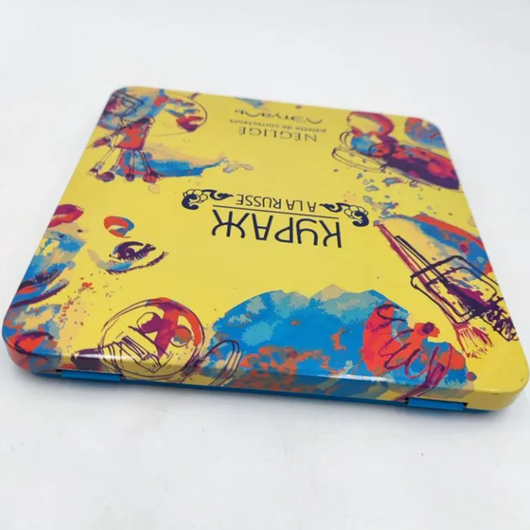 Square Shape Food Grade 2Pc  Metal Can Chocolate Tin Box Chewing Gum Candy Tin Gift Box