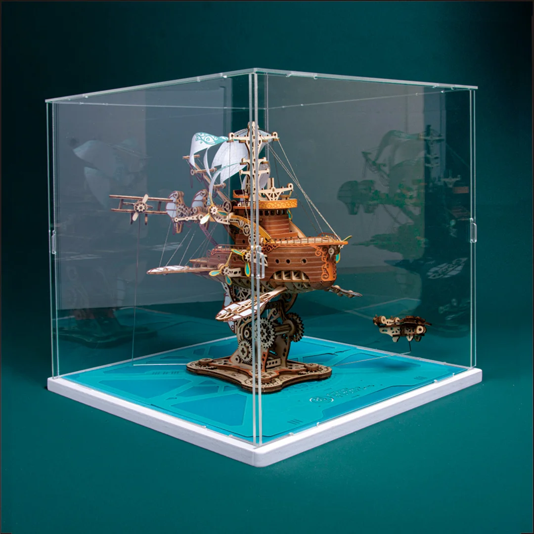 howcat S643 Model 3D Wooden Puzzle Spaceship and warship Games Assembly Model Kits Toys For Children Kids Girls Birthday Gift