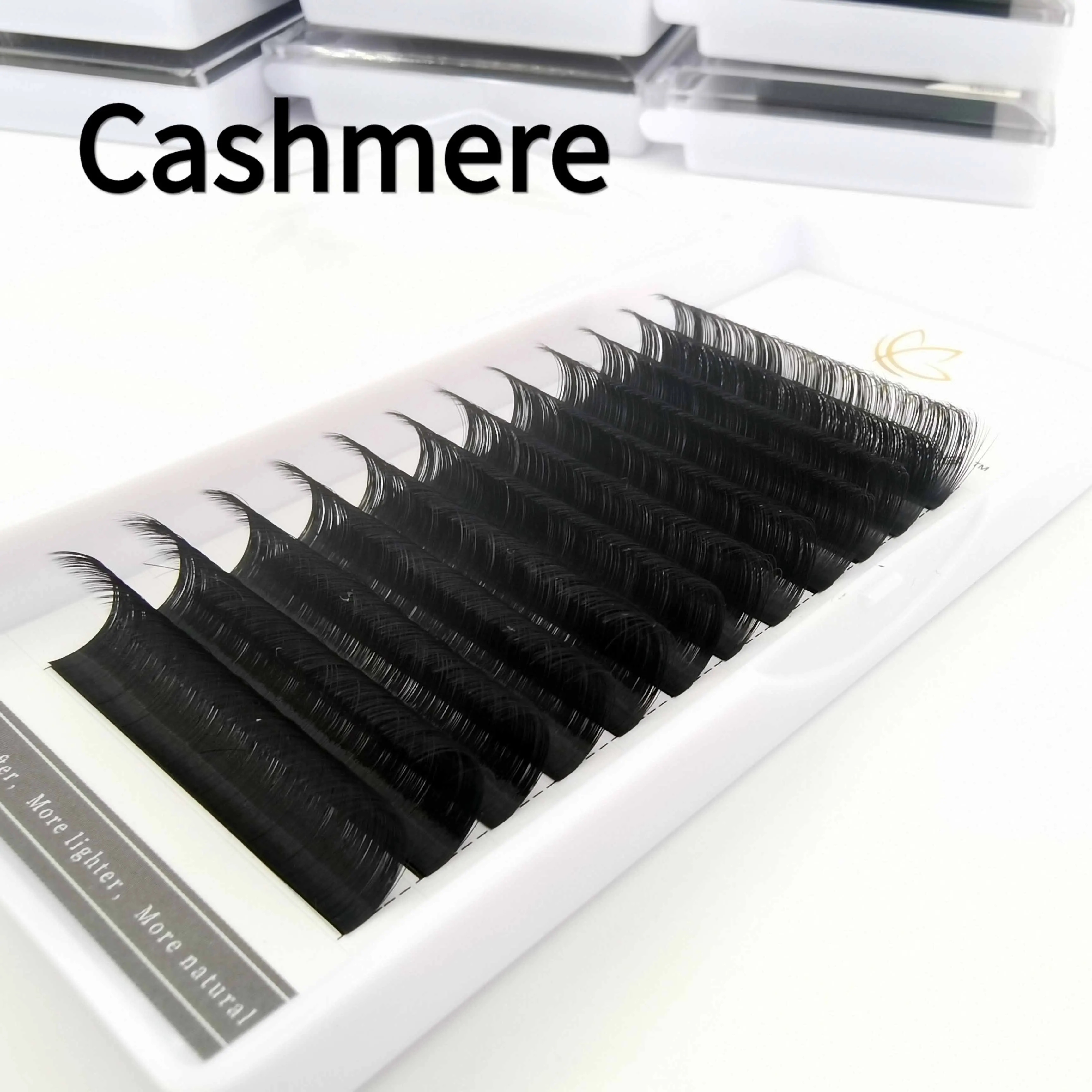 Mink Cashmere 0.02 0.03 0.05 Volume Lash Individual Silk Lash Extension Supplies Mega Matte Black Cashmere Eyelash Extension