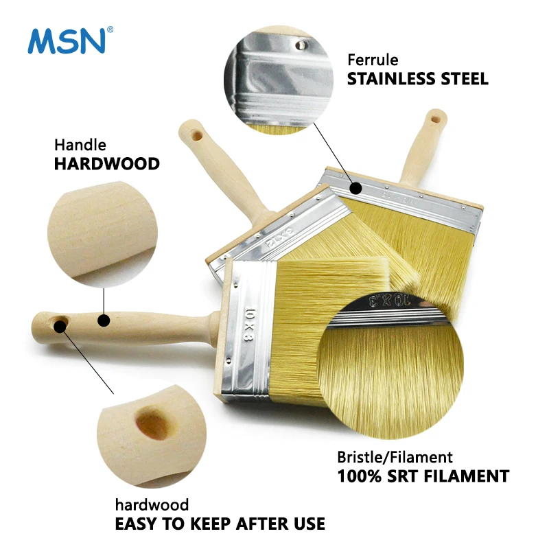 MSN 2609 paint brushes professional flat sash paint brushes