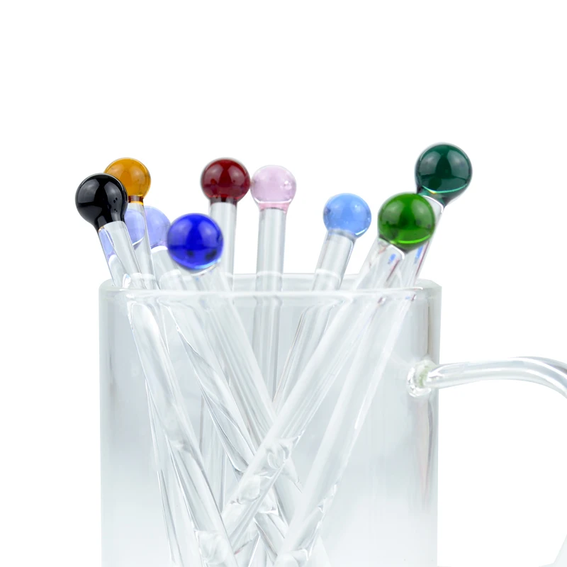 custom stirrer Birds on glass cocktail stirrer handmade glass swizzle sticks