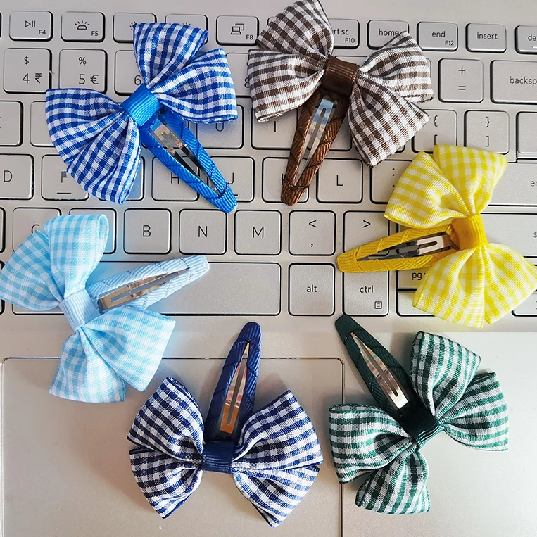2.5 inch Bow BB snap hair clip simple style grosgrain ribbon hair bow accessories for kids baby