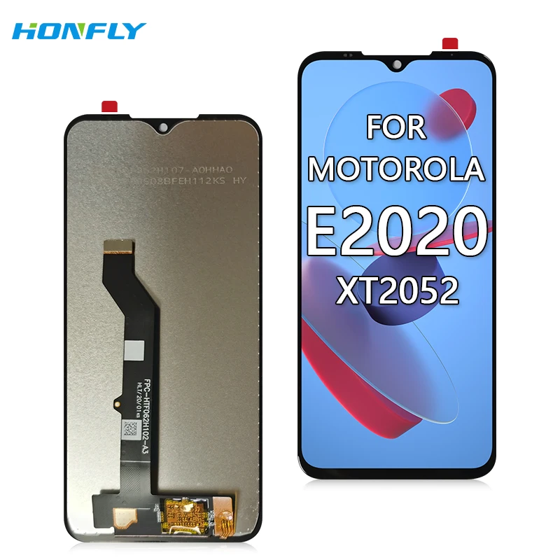 Honfly Wholesales Mobile phone for MOTO E2020 lcd display touch screen Digitizer Assembly for Motorola MOTO E 2020 xt2052 lcd