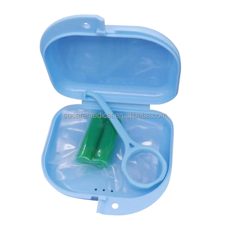 Plastic Colorful Orthodontic Aligner Brace Box Portable Dental Retainer Case