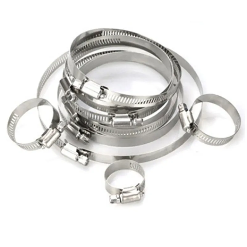 Stainless Steel Adjustable 6-38mm Range Worm Gear Hose Clamp, Fuel Line Clamp for Plumbing, Automotive and Mechanical