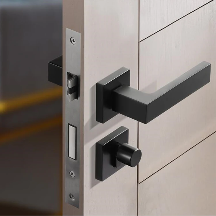 AKADA Hot selling modern door locks handle luxury black Zinc alloy door locks handle
