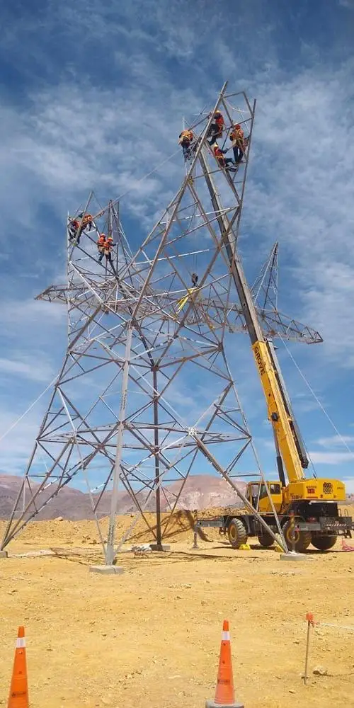 
Electrical power transmission line galvanized steel lattice tower with hot dip galvanized and related accessories and materials 