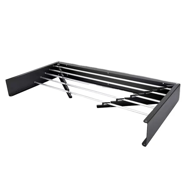 Wall mounted metal folding cloth drying rack