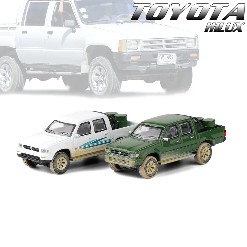 JKM 1/64 TOYOTA Hilux Model Car Alloy Diecast Toys Classic Super Racing Car Vehicle For Children Gifts
