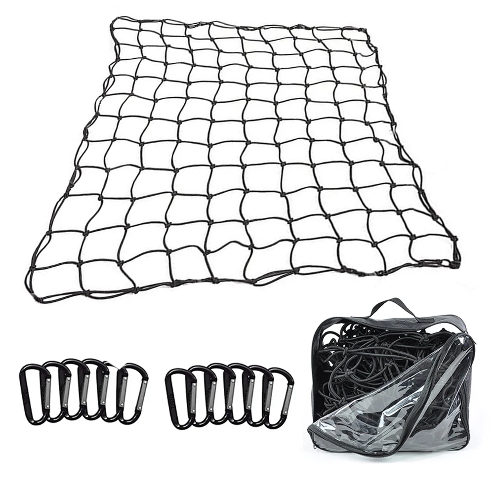 Factory Supply Oem Heavy Duty Truck Roof Rack Cargo Net With Metal Carabiners
