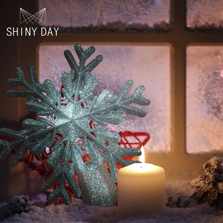 3D Whirligig Gold Blue Silver Projection Lamp Decoration Christmas Tree LED Snowflake Lights