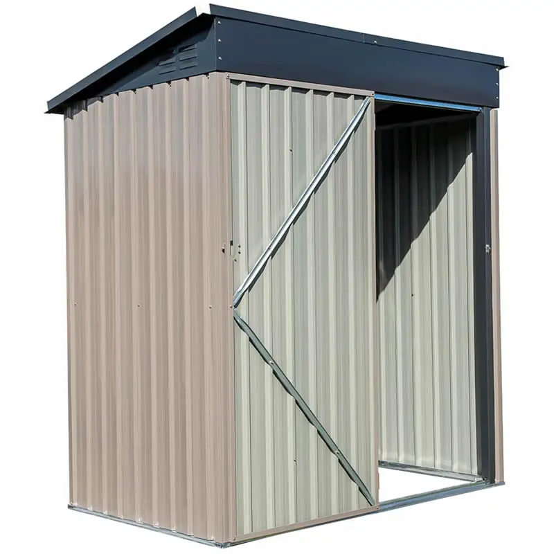 Outdoor Storage Shed Galvanized Metal Garden Shed Utility Tool Shed Storage House